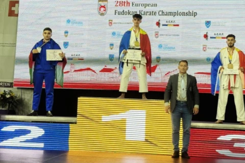 Fudokan karateçilərimiz Avropa birinciliyində uğurlu çıxış ediblər