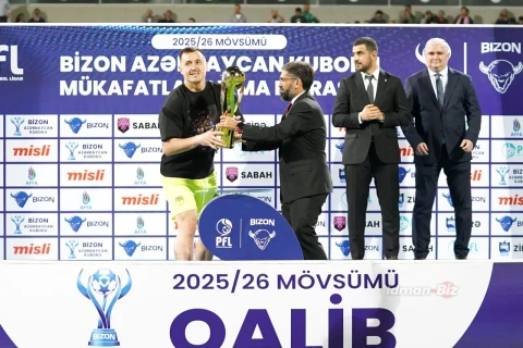 Futbol üzrə Azərbaycan Kubokunun qalibi mükafatlandırılıb