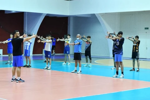 U-14 voleybolçular Şəkidə toplanıb - FOTO