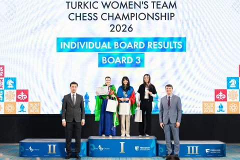 Qazaxıstanda keçirilən şahmat çempionatının bağlanış mərasimi keçirilib - FOTO