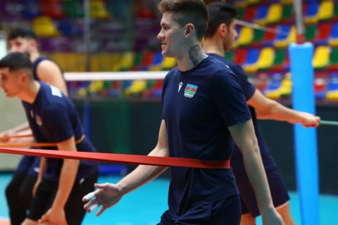 Azərbaycan voleybol millisində Avropa Liqası hazırlığı - FOTO