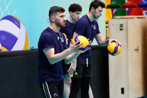 Azərbaycan voleybol millisində Avropa Liqası hazırlığı - FOTO
