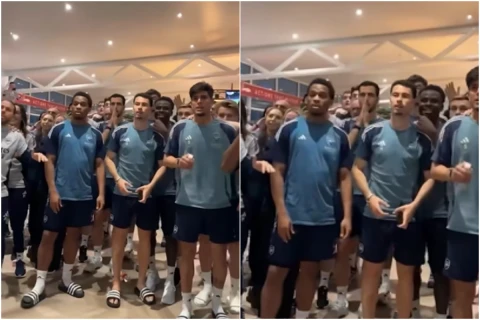 “Arsenal” futbolçularının çempionluq sevinci - VİDEO