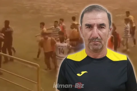 Şahin Kərimov “Kür-Araz” - “Araz Saatlı” oyunundakı əlbəyaxa dava ilə bağlı danışıb - FOTO/VİDEO
