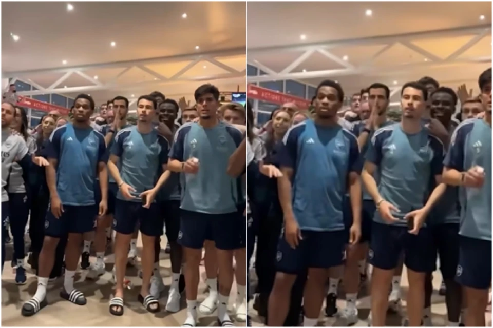 “Arsenal” futbolçularının çempionluq sevinci - VİDEO