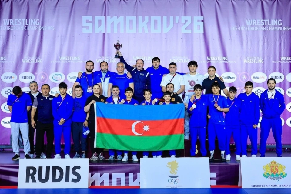 U15 güləşçilərimiz Avropada komanda hesabında üçüncü oldu