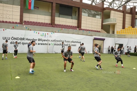 Azərbaycanın minifutbol millisi Avropa çempionatından əvvəl son məşqinə çıxıb