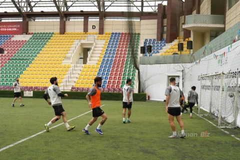 Azərbaycanın minifutbol millisi Avropa çempionatından əvvəl son məşqinə çıxıb