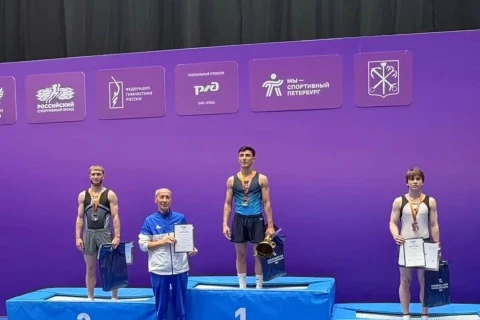 Azerbaijani tumbling gymnasts win three medals in Russia