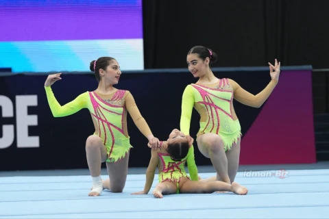 Aerobika və akrobatika gimnastikası üzrə Bakı birinciliyinə yekun vurulur - FOTO