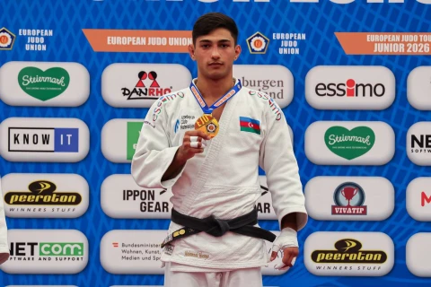 Cüdoçumuz Məhəmməd Musayev Avropa Kubokunda qızıl medal qazandı - FOTO