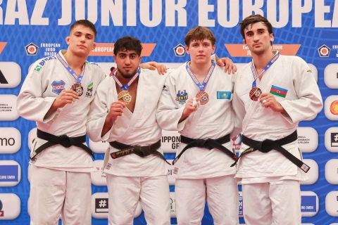 Azərbaycan cüdoçuları Qratsda beş medal qazandılar - YENİLƏNİB + FOTO
