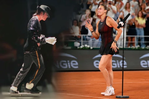 Sabalenkadan kortda şou: Osakanı uddu, “moonwalk” etdi - VİDEO