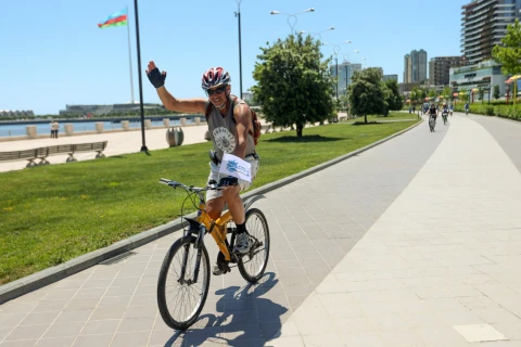 Ümumdünya Velosiped Gününə həsr olunmuş veloyürüş keçirilib - FOTO