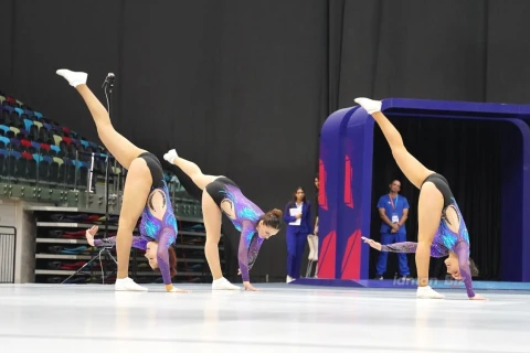 Akrobatika və aerobika gimnastikası üzrə beynəlxalq turnirdə ikinci gün başa çatıb