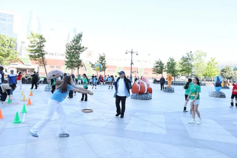 12 yaşadək uşaqlar arasında “Mini Volley” festivalı keçirilib