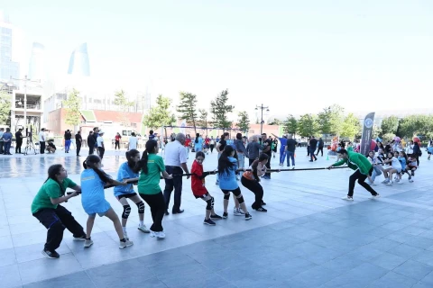 12 yaşadək uşaqlar arasında “Mini Volley” festivalı keçirilib