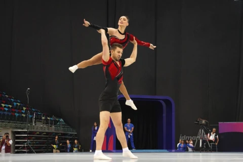 Akrobatika və aerobika gimnastikası üzrə beynəlxalq turnirdə ikinci gün başa çatıb