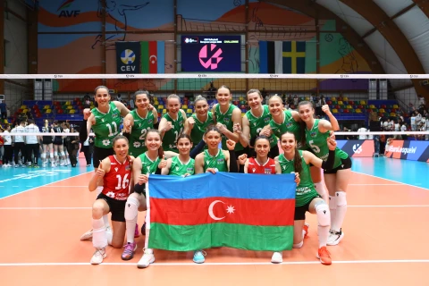 Azərbaycan millisi Estoniyanı üç setdə məğlub edib - YENİLƏNİB + FOTO