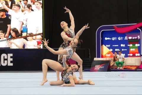 Азербайджанские гимнастки выиграли золото Кубка мира в Баку - ОБНОВЛЕНО