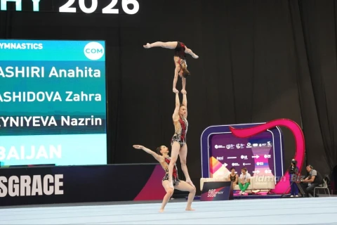 Азербайджанские гимнастки выиграли золото Кубка мира в Баку - ОБНОВЛЕНО
