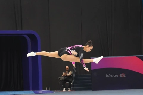 Азербайджанские гимнастки выиграли золото Кубка мира в Баку - ОБНОВЛЕНО