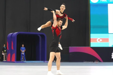 Азербайджанские гимнастки выиграли золото Кубка мира в Баку - ОБНОВЛЕНО
