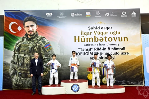 Şəhidin xatirəsinə həsr olunmuş cüdo turnirinin qalibləri mükafatlandırılıb