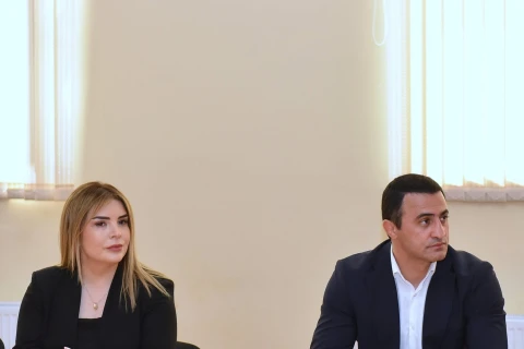 Fərid Mansurov şagirdlərlə təcrübəsini bölüşüb - FOTO