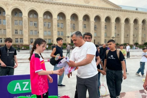 Gəncədə “Meydandan Arenaya” layihəsi çərçivəsində badminton yarışı keçirilib - FOTO
