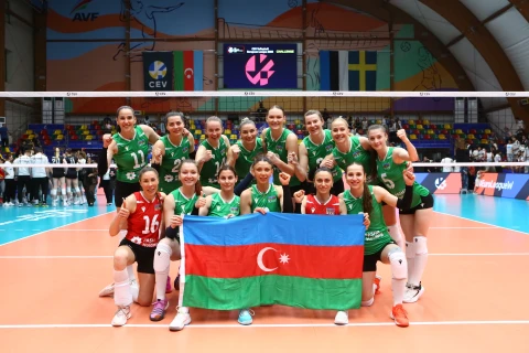 Женская сборная Азербайджана по волейболу переиграла команду Северной Македонии в Евролиге - ОБНОВЛЕНО