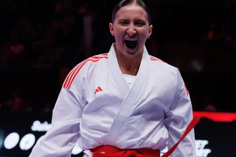 Karateçimiz İrina Zaretska Rabatda bütün rəqiblərini üstələdi: QIZIL MEDAL - FOTO