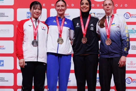 Karateçimiz İrina Zaretska Rabatda bütün rəqiblərini üstələdi: QIZIL MEDAL - FOTO