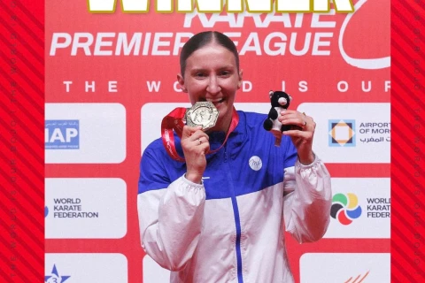 Karateçimiz İrina Zaretska Rabatda bütün rəqiblərini üstələdi: QIZIL MEDAL - FOTO