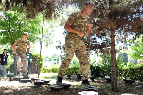 Goranboyda 29-cu “Şahin” hərbi-idman oyununun final mərhələsi baş tutub - FOTO