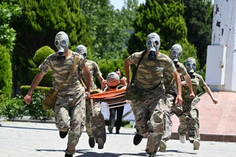 Goranboyda 29-cu “Şahin” hərbi-idman oyununun final mərhələsi baş tutub - FOTO