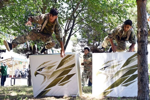 Goranboyda 29-cu “Şahin” hərbi-idman oyununun final mərhələsi baş tutub - FOTO