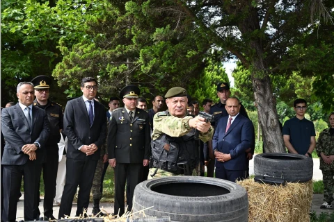 Goranboyda 29-cu “Şahin” hərbi-idman oyununun final mərhələsi baş tutub - FOTO