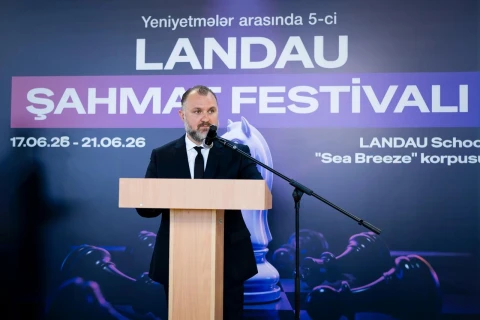 Beşinci LANDAU Şahmat Festivalına start verilib - FOTO