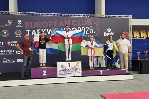 Taekvondoçularımız Klublararası Avropa çempionatıda 6 medal qazanıblar