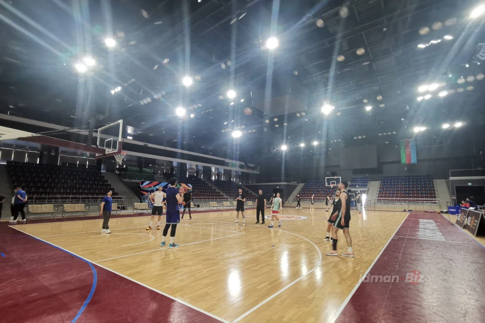 Belarus sınağı öncəsi kişi basketbol millimizin açıq məşqindən GÖRÜNTÜLƏR - FOTO/VİDEO