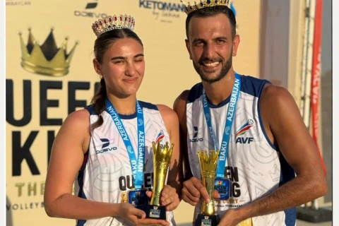 В Баку прошел турнир по пляжному волейболу Queen & King of the Court Mixed