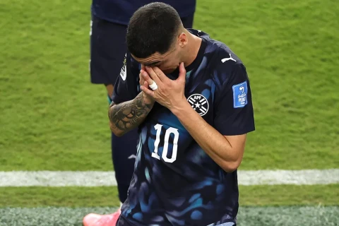 Almiron becomes first player sent off under FIFA's new rule at World Cup 2026