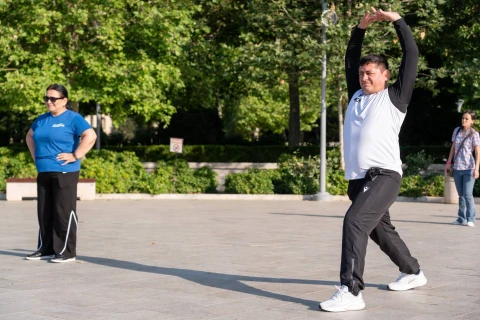 Rəsul Çunayev “Səhər idmanı” layihəsinə qoşulub - FOTO