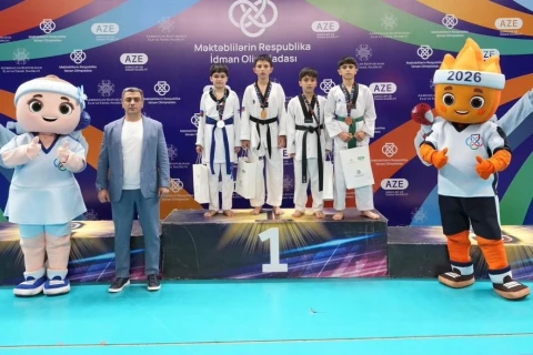 Məktəblilərin olimpiadasında taekvondo yarışları başa çatdı - FOTO