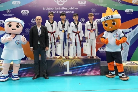 Məktəblilərin olimpiadasında taekvondo yarışları başa çatdı - FOTO