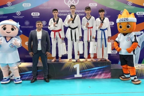 Məktəblilərin olimpiadasında taekvondo yarışları başa çatdı - FOTO