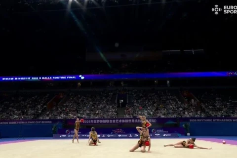 Bədii gimnastlarımızın Pekində final həyəcanı - FOTO