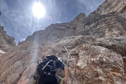 Alpinistlərimiz İtaliyanın Dolomit dağlarında Monte Paterno zirvəsinə qalxıblar - FOTO