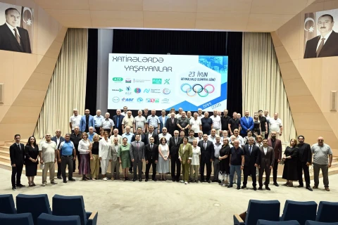 Bakı Gənclər Mərkəzində Olimpiya Gününə həsr olunan tədbir keçirilib - FOTO